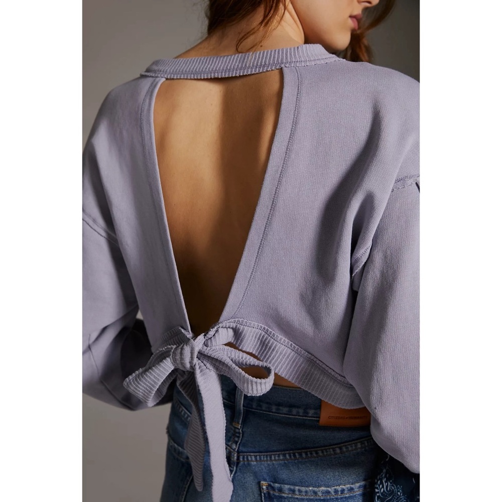 Anthropologie Pilcro Open-Back Sweatshirt NWT Size XL